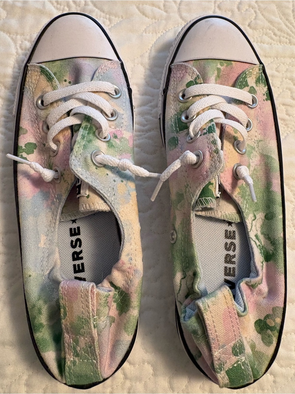Converse Women’s Floral Canvas Low Top Sneakers - Pastel Multi